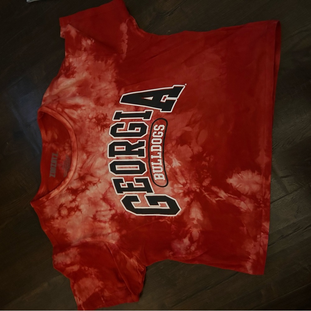 Georgia Bulldogs Red Tie-Dye Shirt